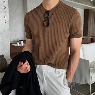 MANMAN เสื้อกันหนาวผู้ชาย คอกลม สีทึบ บุคลิกภาพแฟชั่น อบอุ่นและสะดวกสบาย มีความยืดหยุ่น