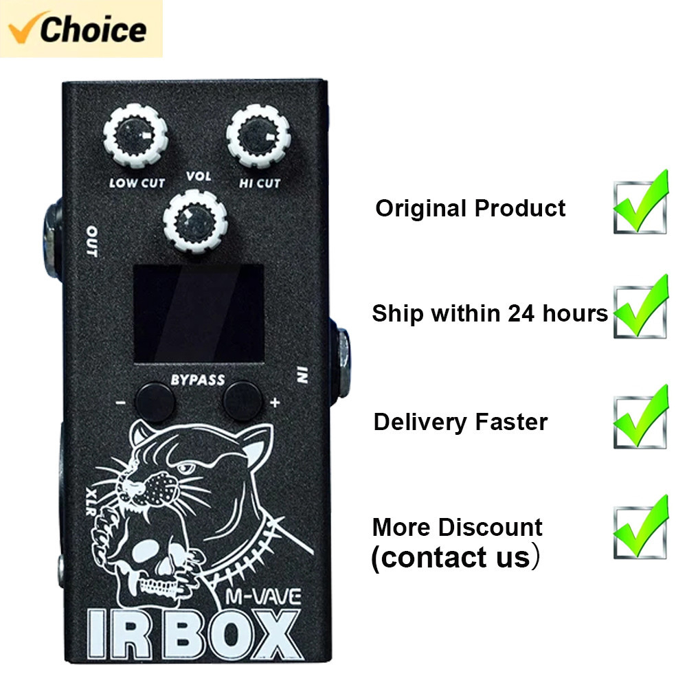 M-vave IR-BOX Guitar Bass Multi-Effects 32 preset options App ,9-segment EQ ,As ส่วนบุคคล Effector