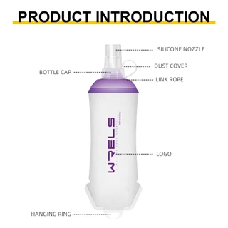 WRELS ขวดน้ําแบบนุ่มพับได้สําหรับวิ่ง TPU BPA Free Marathon Trail Running #SH11