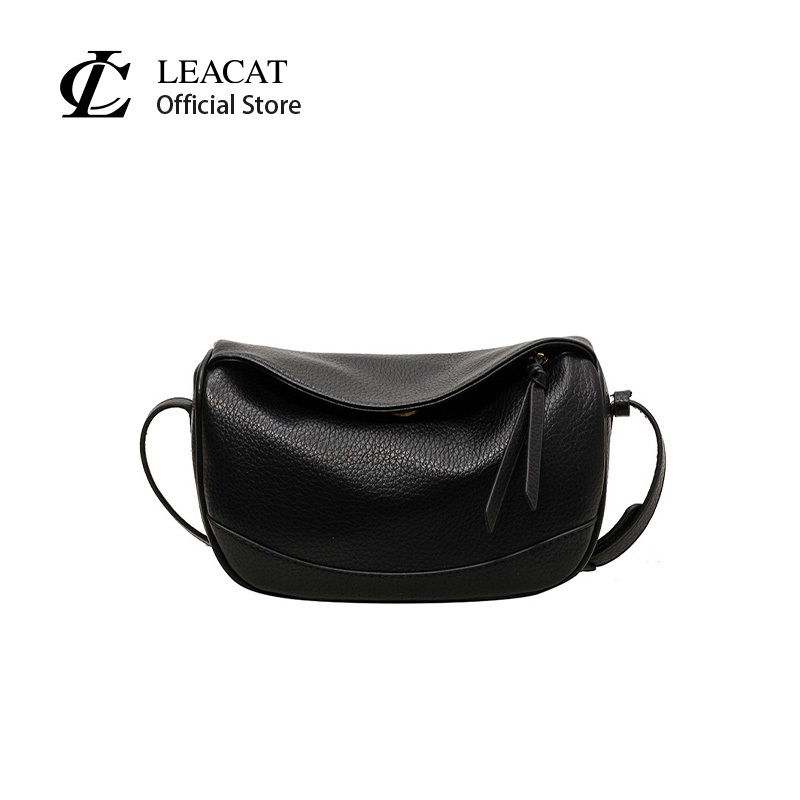 Leacat กระเป๋าสะพายข้างผู้หญิงกระเป๋าใบเล็กลําลองกระเป๋าสะพายไหล่กีฬาคลาสคอมมิวติ้งสไตล์เกาหลีเกี๊ยว