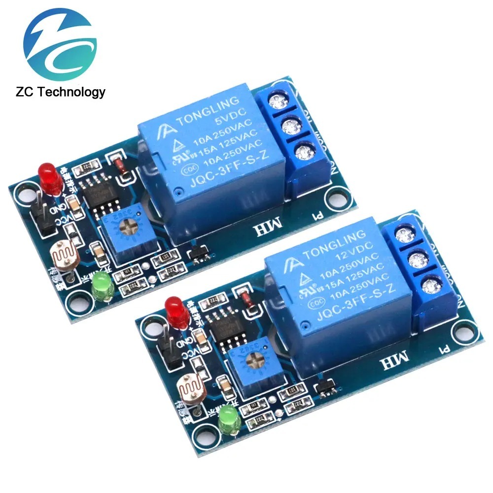 5v 12V Light Photoswitch Sensor สวิทช์ LDR Photoresistor รีเลย์โมดูลการตรวจจับแสง Photosensitive Sensor สําหรับ Arduino