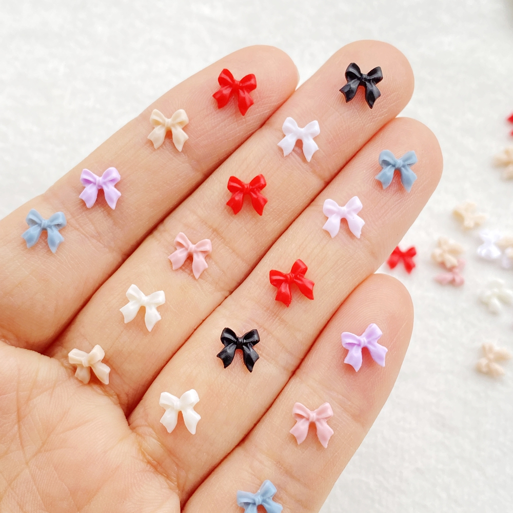 100ชิ้นมินิโบว์ตกแต่งเล็บ-ผู้หญิง3ง เครื่องประดับเล็บ,เหมาะสําหรับ งIY เล็บ,งานฝีมือเครื่องประดับและตกแต่งงานแต่งงาน ราคา ถูกที่สุด ดีลบีเคเค แกลเลอรีภาพที่ 5