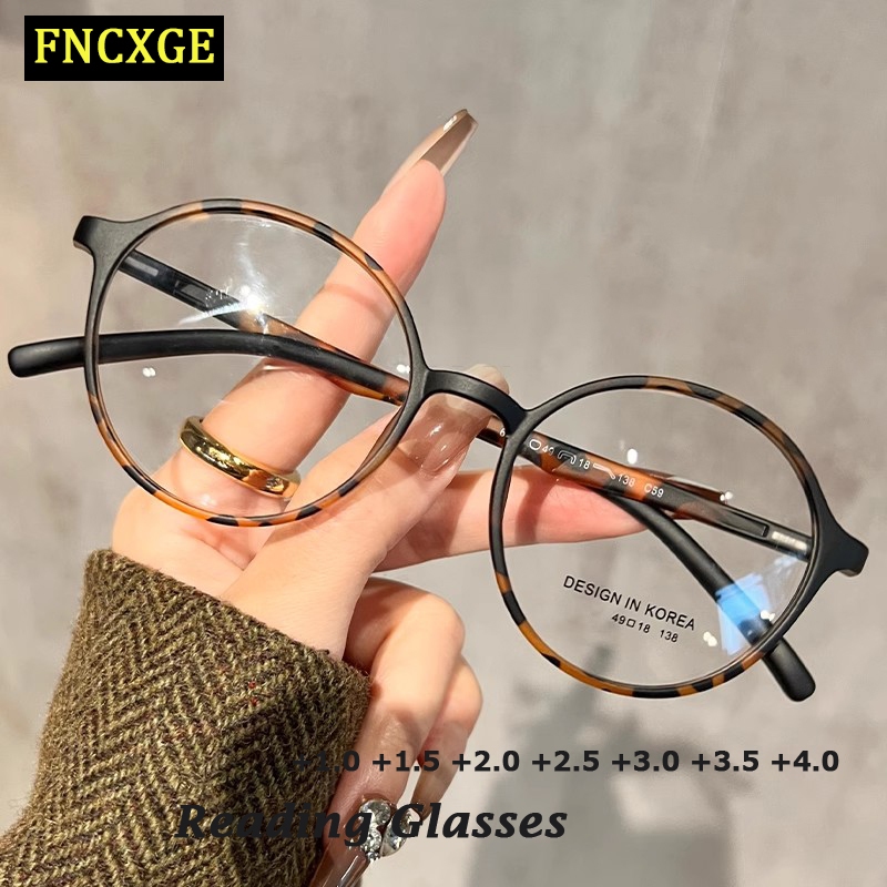 Fncxge Anti Blue Light แว่นตาอ่านหนังสือสําหรับผู้หญิง Retro แฟชั่นสี่เหลี่ยมผืนผ้ากรอบเปลี่ยนเลนส์ผู้ชายป้องกันรังสีสายตายาวแว่นตา Unisex + 100 ~ + 400