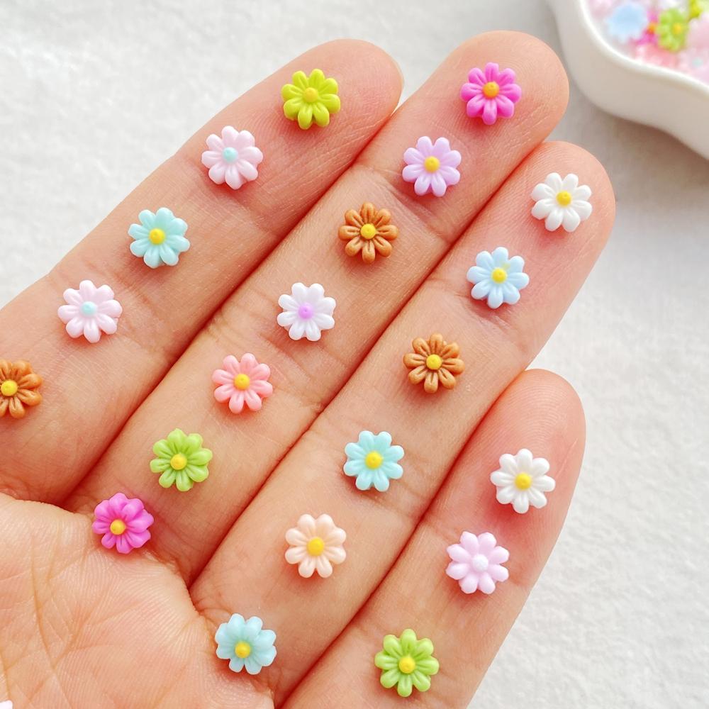 100ชิ้นผสมเรซิ่นมินิสีแบนกลับดอกไม้รูปแกะสลัก-เหมาะสําหรับเล็บ, ทําเอง งานแต่งงานสมุดภาพ,งานฝีมือเครื่องประดับและอุปกรณ์