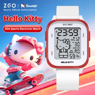 ZGO x Sanrio Hello Kitty นาฬิกาผู้หญิง กันน้ำ100% ไฟ LED สำห…