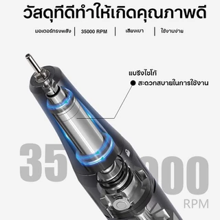 Nail.garden เครื่องเจียรเล็บไฟฟ้า 35000RPM SG-702 เครื่องเจียรเล็บไฟฟ้าอเนกประสงค์ เครื่องเจียรและขัด แบบปากกา อุปกรณ์ทำเล็บ