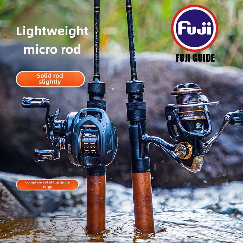Mircos FUJI Fishing Rod UL Fishing Rod Solid Carbon Ultralight Rod Spinning Rod Baitcasting Rod BC R