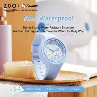 ZGO x Sanrio นาฬิกาเด็ก กันน้ํา100% สายข้อมือเรืองแสง ของขวัญสำหรับเด็ก ของขวัญสำหรับเด็ก 877
