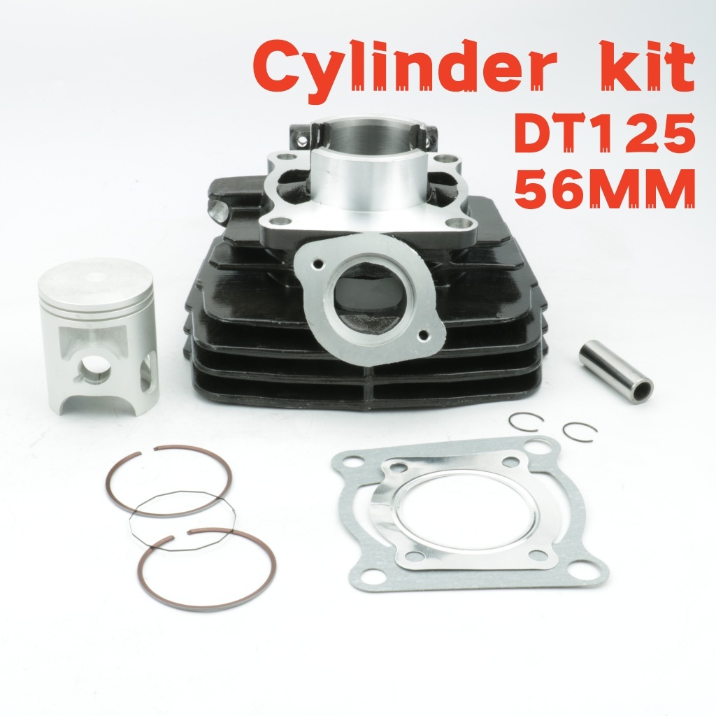 เสื้อสูบ 56MM เหมาะสําหรับ  Yamaha DT125  DT 125cc ยามาฮ่า  อะไหล่เครื่องยนต์รถมอเตอร์ไซค์ ชุดลูกสูบ