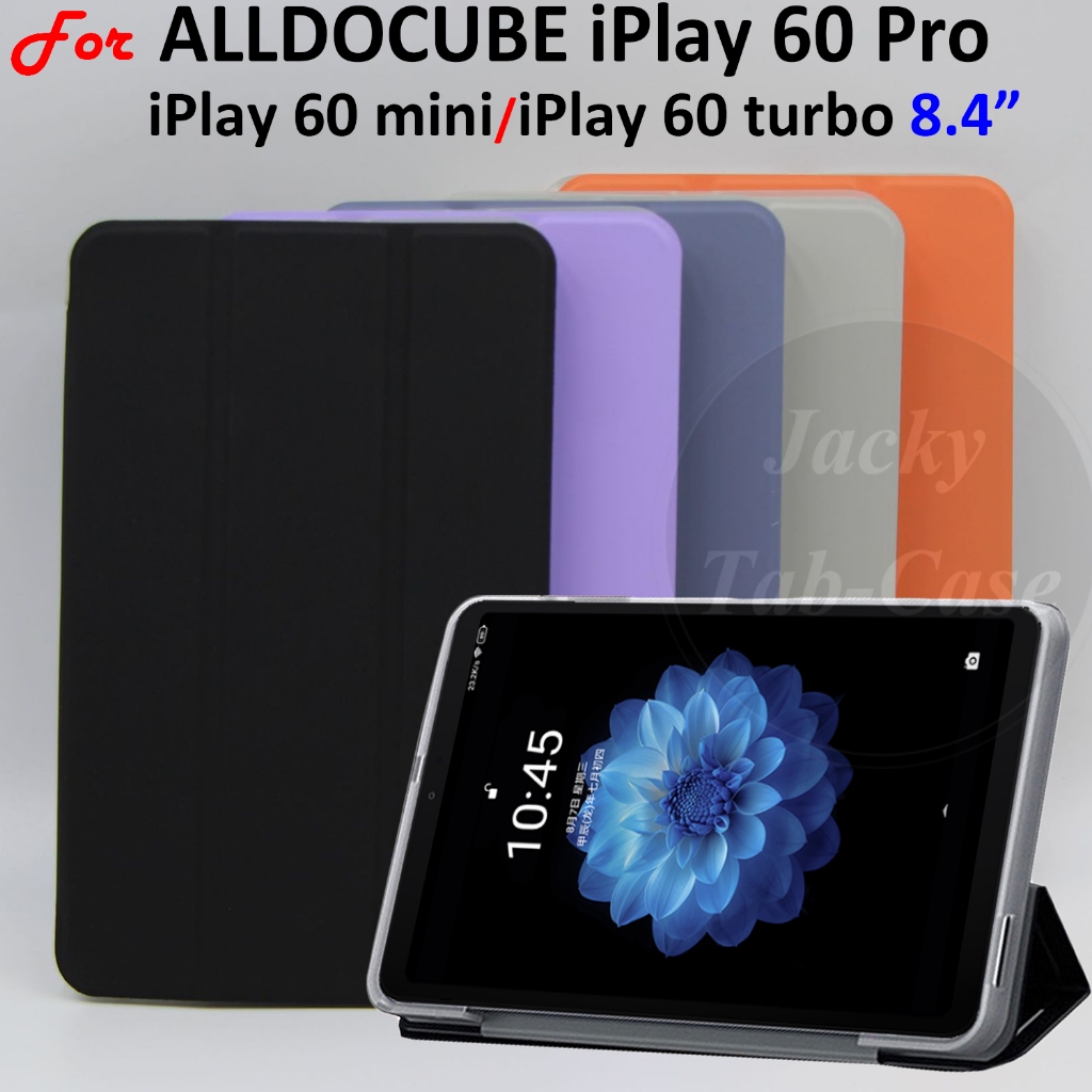 เหมาะสําหรับ ALLDOCUBE iPlay 60 mini Pro 8.4 นิ้ว iPlay60mini turbo mini2 4G 2024 แฟชั่นหนัง PU พับกรณีน้ําหนักเบาซิลิโคนนุ่มฝาครอบ