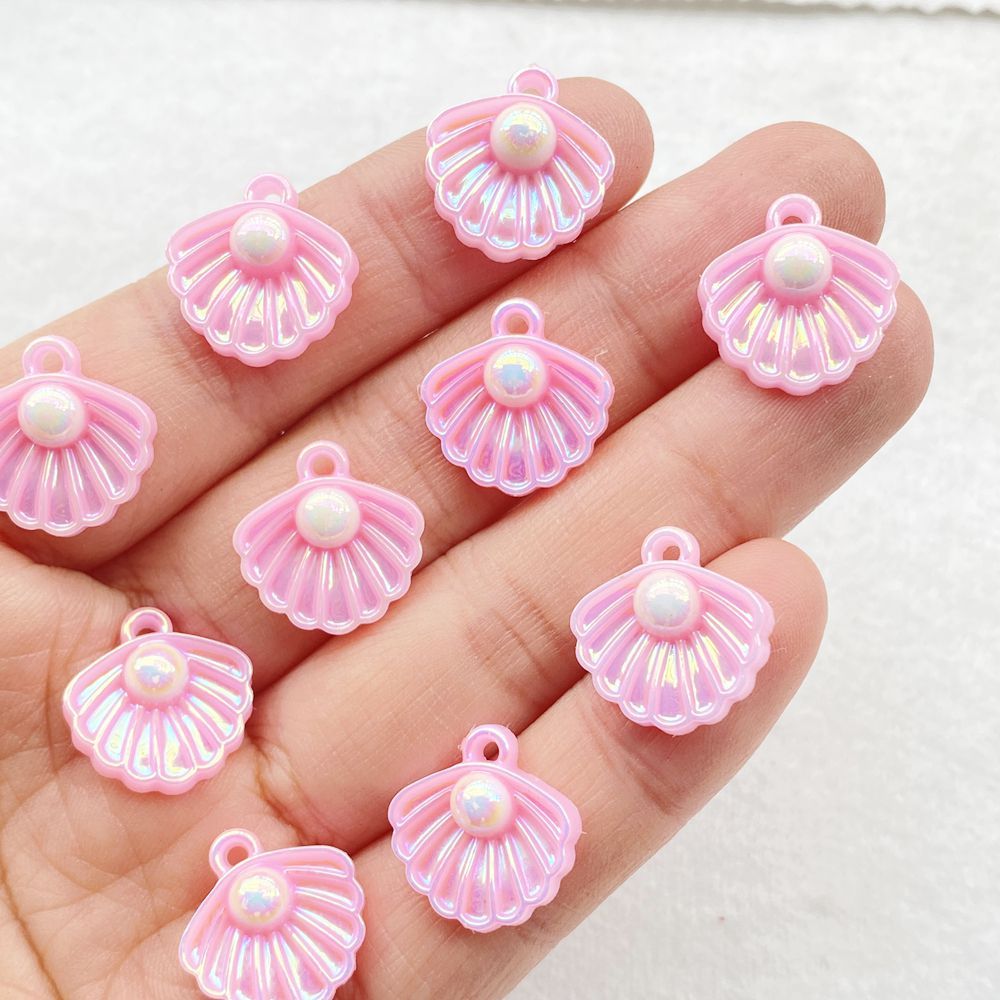 10ชิ้นน่ารักมินิสีชมพูมุกเชลล์เสน่ห์-แฟชั่นจี้สําหรับต่างหู,สร้อยข้อมือ,พวงกุญแจทํา