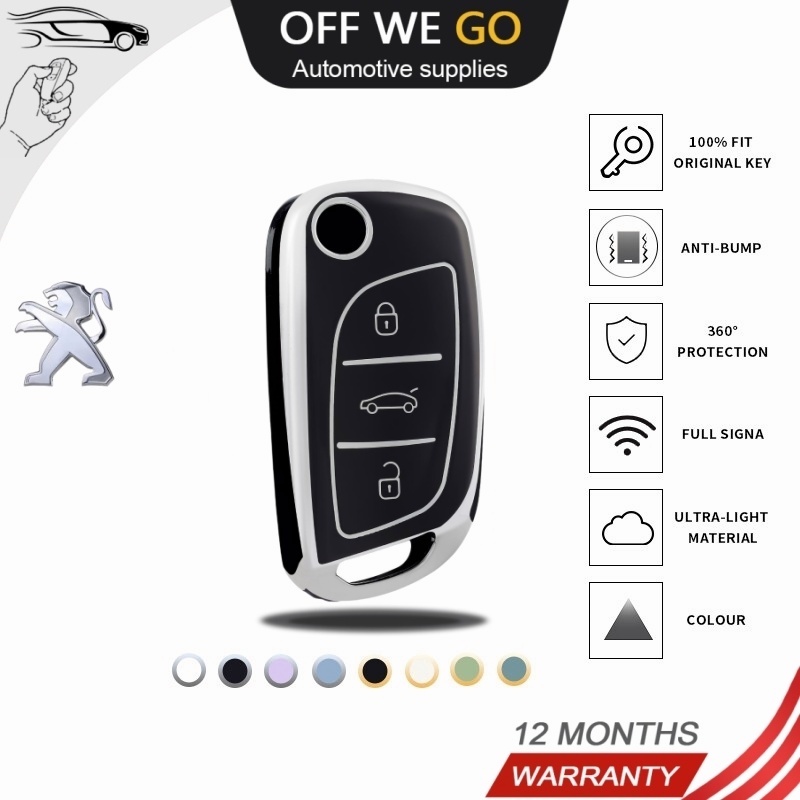 Peugeot 306 407 807 สําหรับ DS DS3 DS4 DS5 DS6 VVDI KD ฝาครอบกุญแจพวงกุญแจ TPU รถ Flip key กรณี Fob 