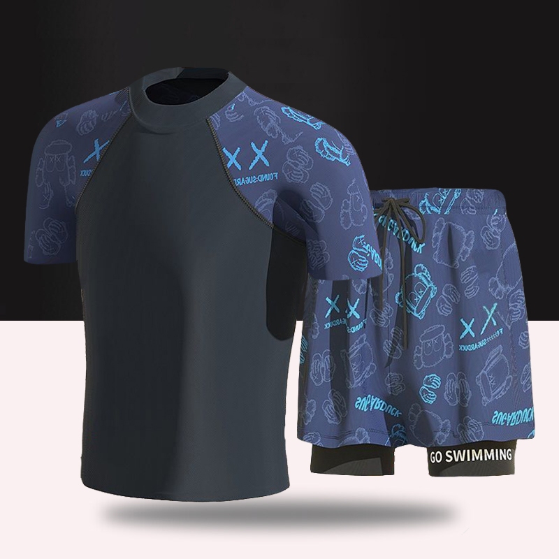 (40-100KG) 2xs-xl ผู้ชายวัยรุ่นกางเกงว่ายน้ํา Anti Embarrasment หลวมแห้งเร็วว่ายน้ํากางเกงขาสั้น Seaside Beach ชุดว่ายน้ําน้ําพุร้อนชุดว่ายน้ําชุด MM386