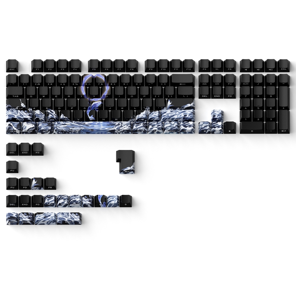 Xvx Blue Sea Tide Cherry Profile Double shot 5 ด้าน Dye-Sub PBT Keycap Set (131-Key)