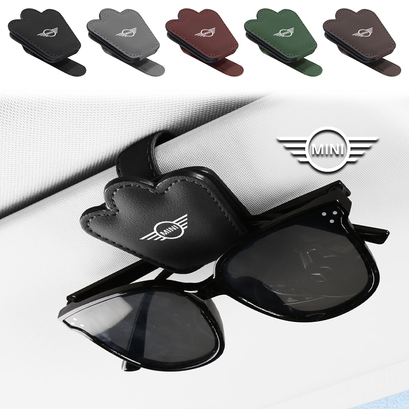 1/2pcs หนังรถแว่นตาผู้ถือบัตรรถ Sun Visor คลิปแม่เหล็กสําหรับ Mini Cooper One S R50 R53 R56 R60 F55 F56 R57