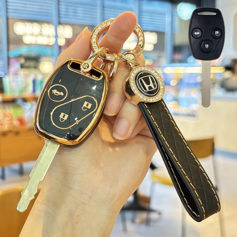 ปลอกกุญแจรถฮอนด้า เคสกุญแจฮอนด้า เหมาะสําหรับพวงกุญแจ Honda JAZZ/CITY/BRIO/CIVIC/ACCORD/CR-V - รูปที่ 2
