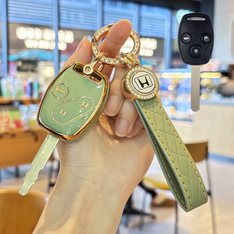 ปลอกกุญแจรถฮอนด้า เคสกุญแจฮอนด้า เหมาะสําหรับพวงกุญแจ Honda JAZZ/CITY/BRIO/CIVIC/ACCORD/CR-V - รูปที่ 4