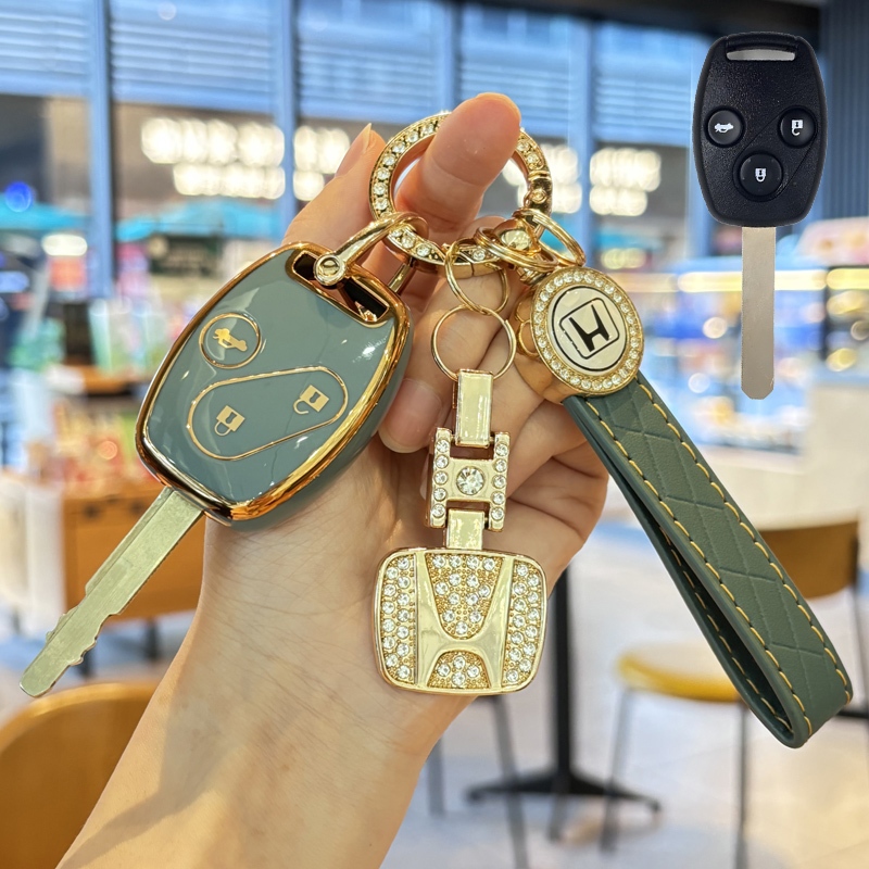 ปลอกกุญแจรถฮอนด้า เคสกุญแจฮอนด้า เหมาะสําหรับพวงกุญแจ Honda JAZZ/CITY/BRIO/CIVIC/ACCORD/CR-V - รูปที่ 6