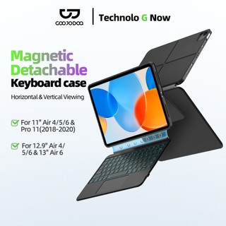 GOOJODOQ Detachable Magic Keyboard Case for ipad Air 6 5 4 Pro 11 12.9 Bluetooth Wireless Magnetic
