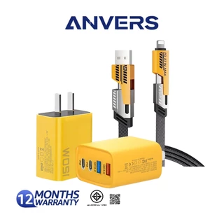 สายชาร์จ 4 in 1 หัวชาร์จ ชุด หัวเร็ว 120W PD หัวชาร์จ+สาย QC 3.0 Quick charging 2PD + 2USB เหมาะสำหรับ i&p/Android