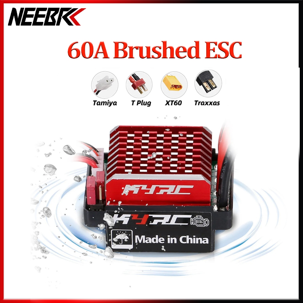 Rc 1/10 รถ 60A แปรง ESC สําหรับ 540/550 มอเตอร์ Traxxas Trx4 D90 HSP Redcat Axial Scx10 RC4WD HPI Crawler Buggy รถบรรทุกมอนสเตอร์เรือ