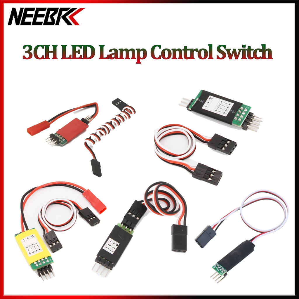 Rc รถ LED โคมไฟสวิทช์ควบคุมไฟแผงระบบเปิด/ปิด 3CH สําหรับ 1/10 Crawler Buggy รถ Qn แผนที่รุ่นอุปกรณ์เ