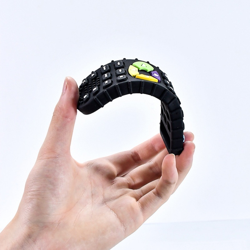 ของเล่นกัดฟันเด็ก รีโมตคอนโทรล ยางกัดซิลิโคน ซิลิโคนนวดเหงือก ของเล่นสําหรับเด็ก  ของเล่นเด็กอ่อน