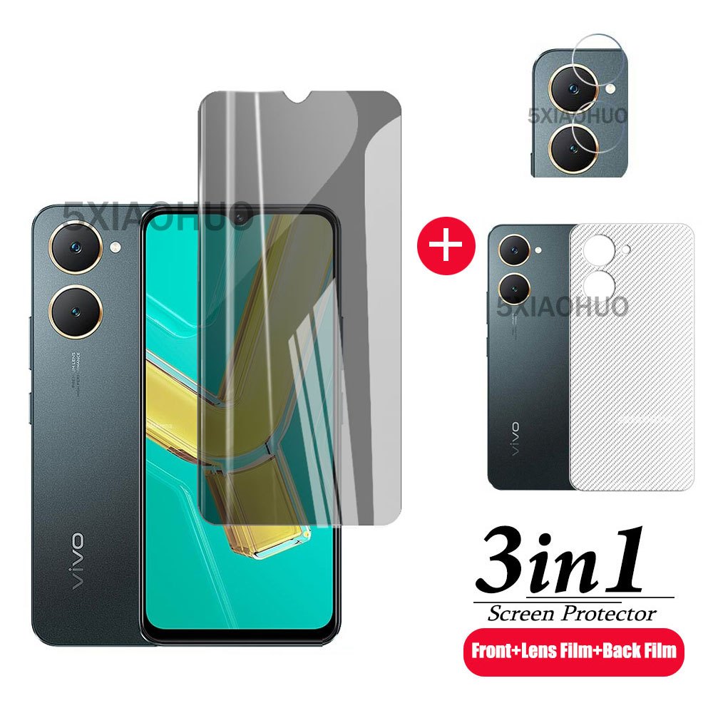 Vivo Y03T กระจกนิรภัย Vivo Y03 Y03T ป้องกันหน้าจอ Vivo Y03T ตัวป้องกันเลนส์กล้องคลุมทั้งหมดหน้าจอ Ma