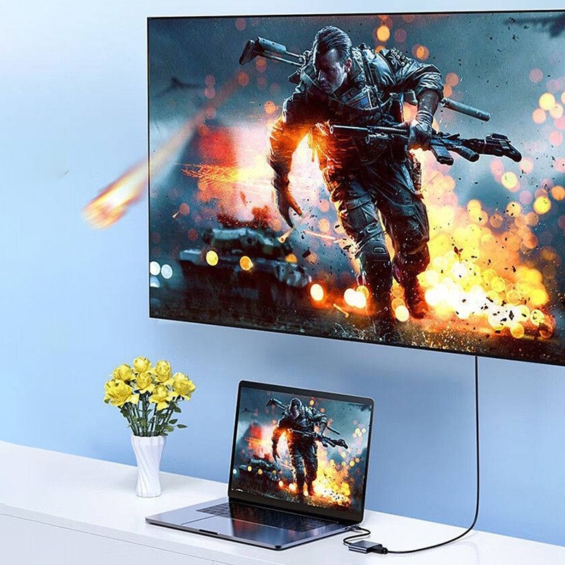 อะแดปเตอร์ USB C เป็น HDMI,ชนิด C OTG 3-in-1 Hub,4k HDMI และ PD การชาร์จไฟอย่างรวดเร็ว USB C เป็น HDMI USB Hub ตัวแปลงหญ
