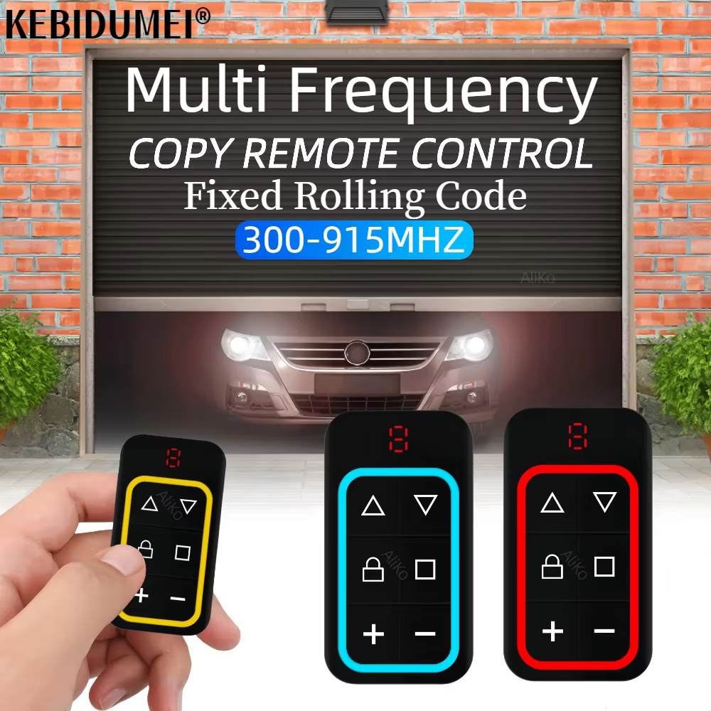 8 in 1 300MHz-915MHz Multi ความถี่โรงรถประตูรีโมทคอนโทรล RF 8CH Duplicator 868MHz 433MHz คงที่ Rolling รหัสเครื่องส่งสัญญาณ