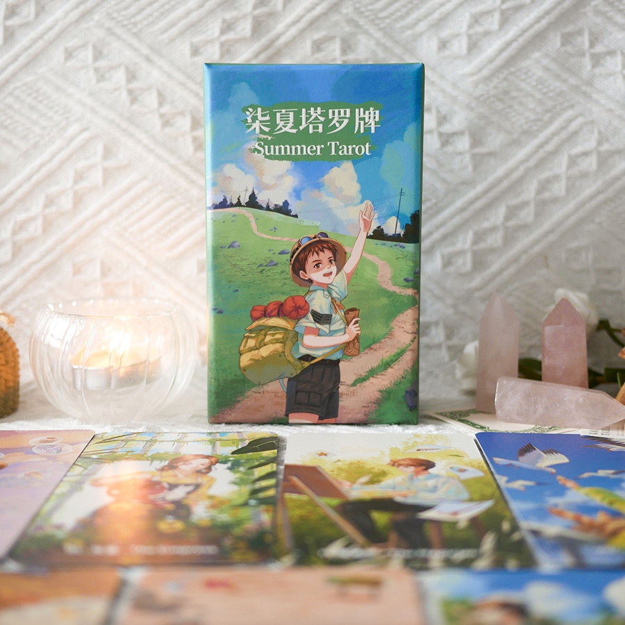 ของแท้ Seven SUMMER TAROT การ์ด 78 ชิ้น Panwait Youth Breath Board Game Card Gypsy Card SUMMER TAROT