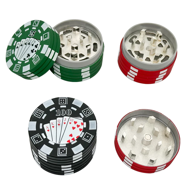 40mm เล่นไพ่สไตล์บด 3 ชั้นโลหะบัตรช่องเสียบเฮิร์บ grinder แบบพกพาเครื่องมือครัวขนาดเล็กของขวัญวันหยุด thumbnail 3