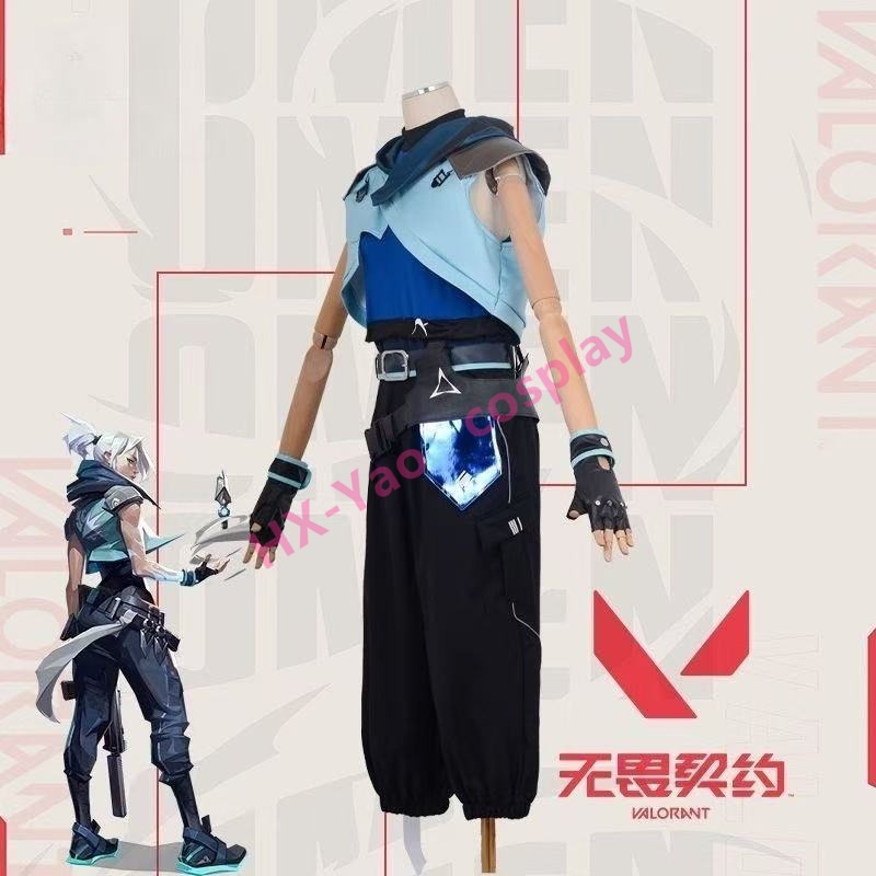 【HX-YAO】Valorant Jett cosplay Valente Jetty คอสเพลย์เกมตัวละครเครื่องแต่งกายประสิทธิภาพ ราคา ถูกที่สุด ดีลบีเคเค แกลเลอรีภาพที่ 4