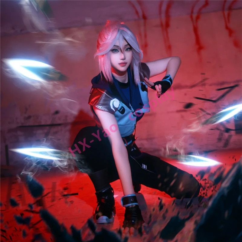 【HX-YAO】Valorant Jett cosplay Valente Jetty คอสเพลย์เกมตัวละครเครื่องแต่งกายประสิทธิภาพ ราคา ถูกที่สุด ดีลบีเคเค แกลเลอรีภาพที่ 2
