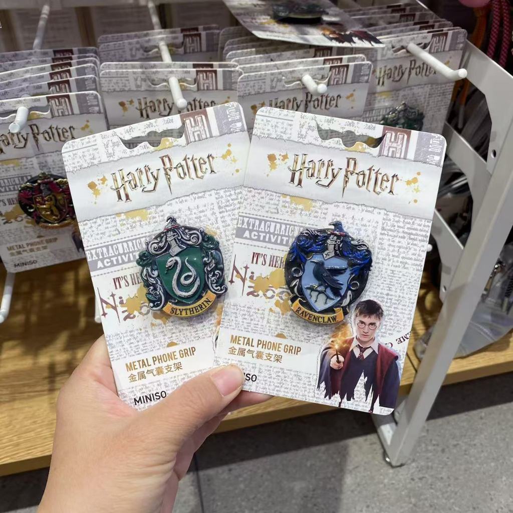 Miniso Harry Potter 手机 โลหะ airbag支架Gryffindor Slytherin Ravenclaw Hufflepuff