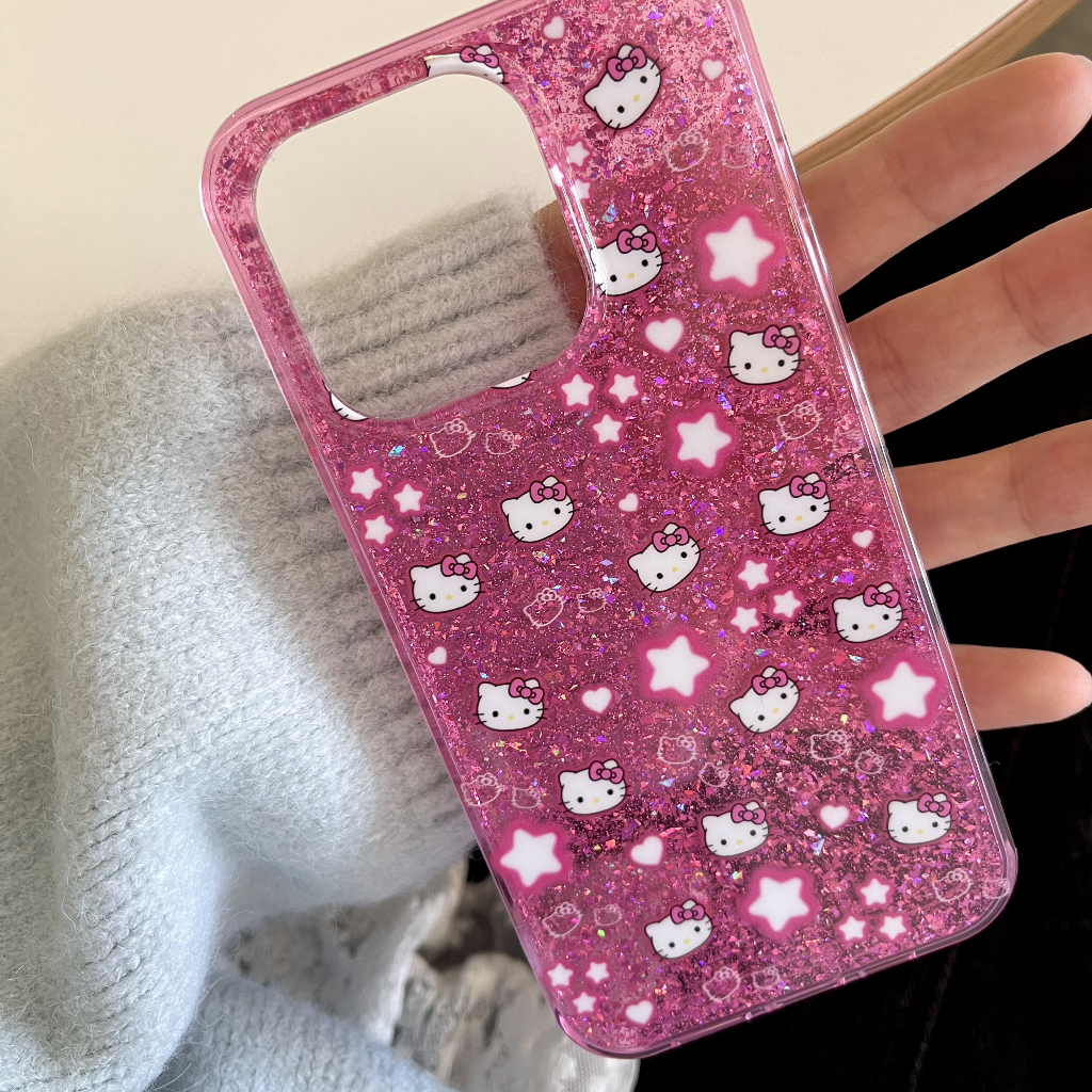 Insการ์ตูนปีใหม่สีแดงพร้อมเสน่ห์โทรศัพท์แฟชั่นน่ารักเคสโทรศัพท์สําหรับiphone 15 14 13 16 Pro Max 14pro 13pro 16pro 15pro 16Promaxฝาครอบป้องกันHard Glitter Simple Clear