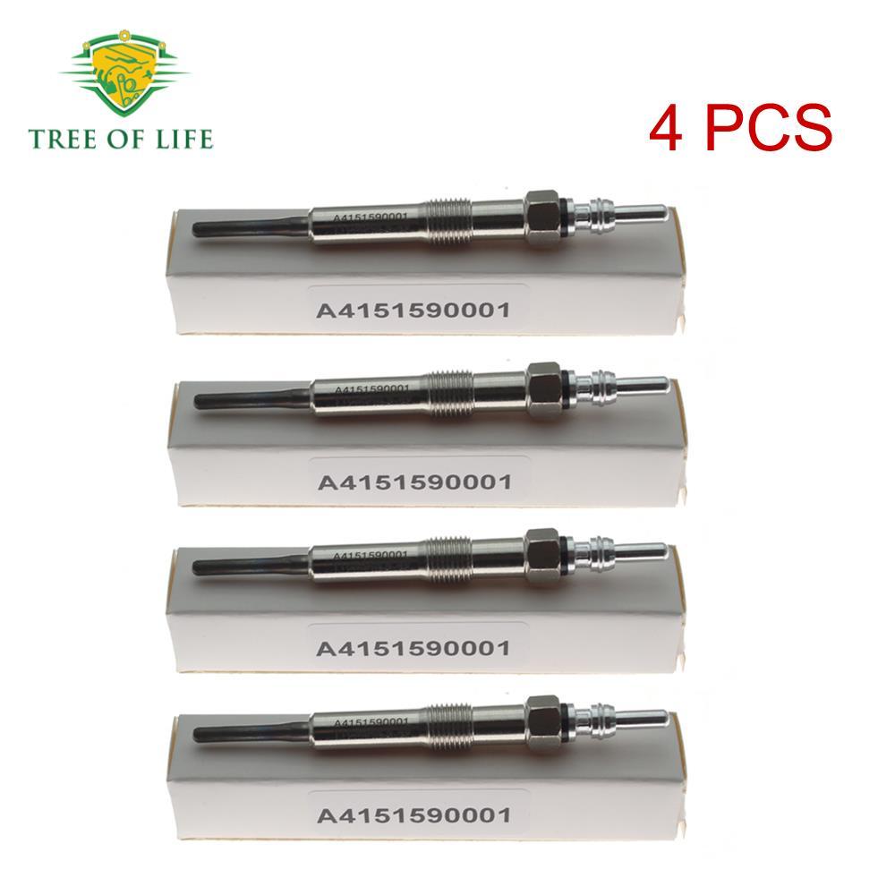 4X Glow Plugs 4.4V สําหรับ MERCEDES A-CLASS W176 B-CLASS W246 W242 CITAN W415 CLA X117 X156 160 180 