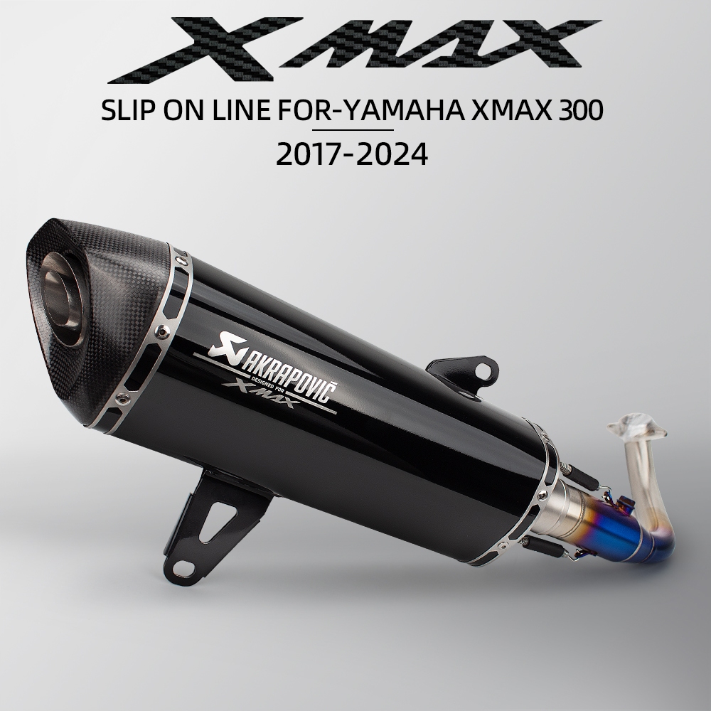 คุณภาพสูง Akrapovic PR2 สําหรับ XMAX300 250 XMAX 300 X MAX300 รถจักรยานยนต์ท่อไอเสีย Moto Muffler Slip บน 2017-2024