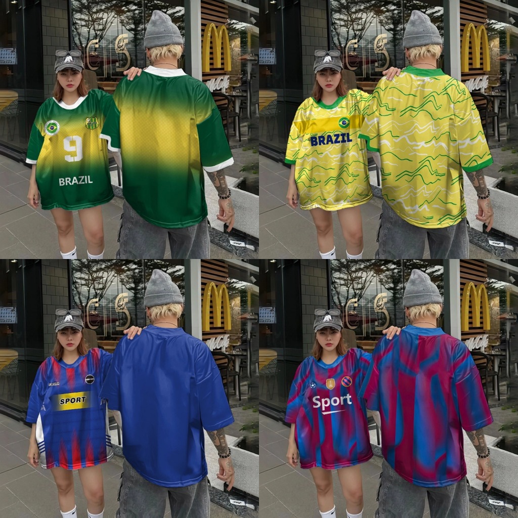 เสื้อยืดแขนสั้นสไตล์เกาหลี Oversize Ruud คอสีเหลือง SS24 แฟชั่นฤดูร้อน เสื้อกีฬา Cropball Unisex พิมพ์ดิจิทัล