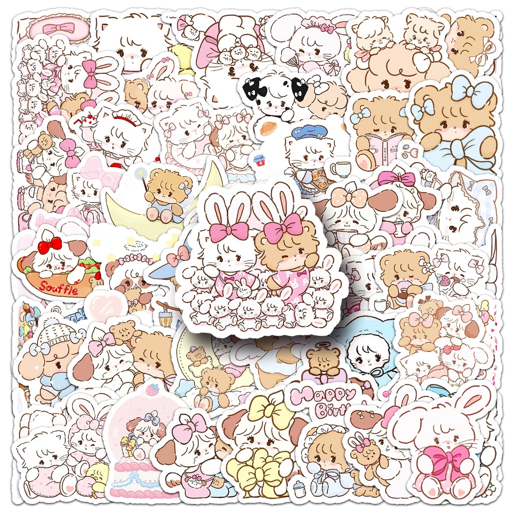 56 ชิ้นน่ารัก Mikko Graffiti สติ๊กเกอร์กันน้ํา DIY สําหรับเคสโทรศัพท์แล็ปท็อปหมวกกันน็อครถสติกเกอร์ Creative Home Decal