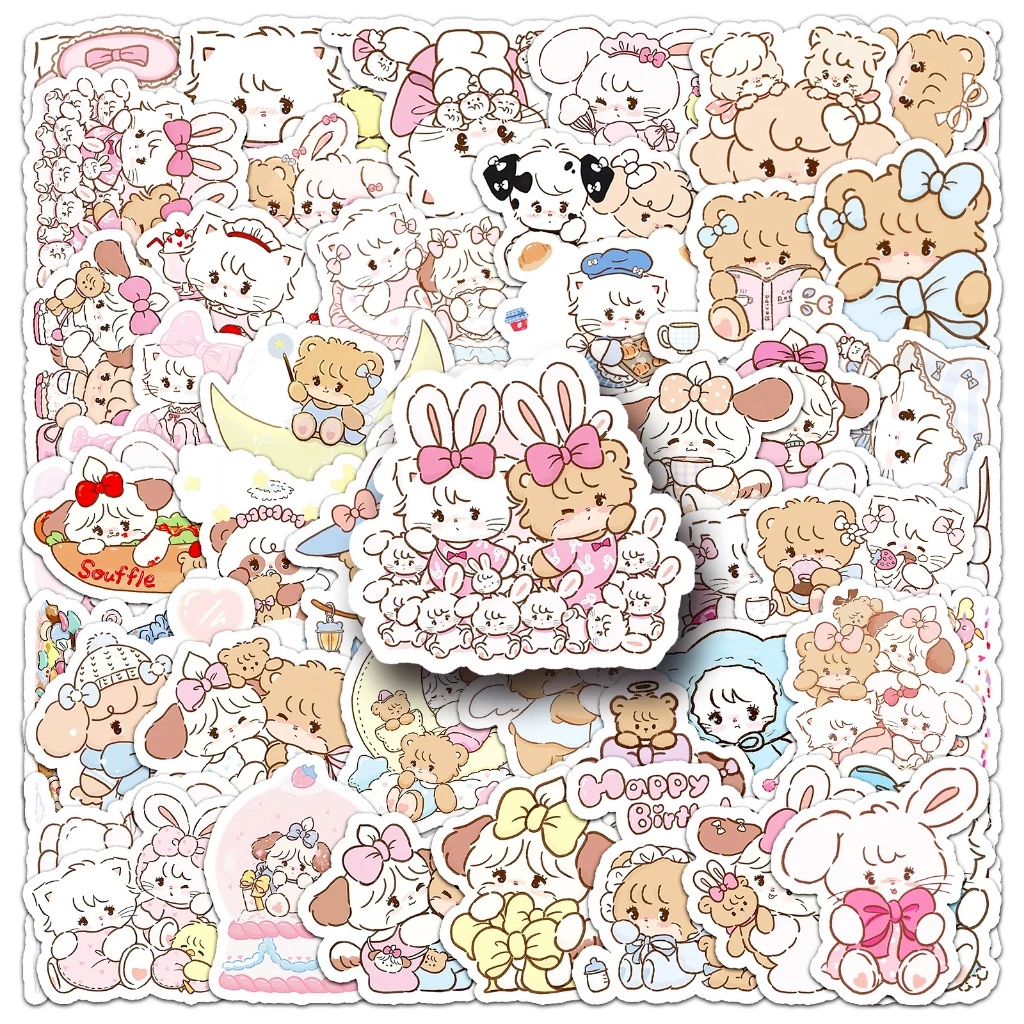 56 ชิ้นน่ารัก Mikko Graffiti สติ๊กเกอร์กันน้ํา DIY สําหรับเคสโทรศัพท์แล็ปท็อปหมวกกันน็อครถสติกเกอร์ Creative Home Decal