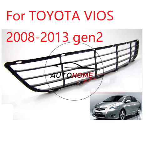 (คุณภาพดี) สําหรับ TOYOTA VIOS NCP93 2007 2008 2009 2010 2011 2012 gen2 batman FRONT BUMPER LOWER GRILLE ใหม่