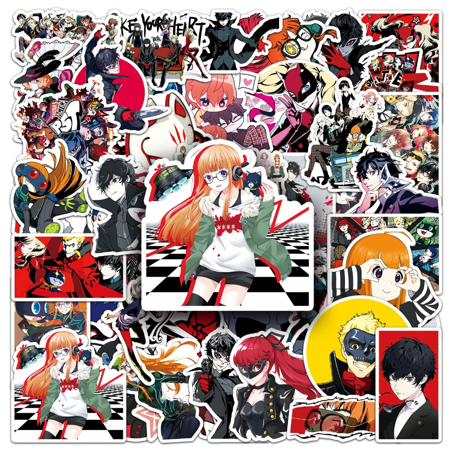 50 ชิ้นร้อนเกม Persona Graffiti สติกเกอร์กันน้ํา DIY สําหรับโทรศัพท์แล็ปท็อปหมวกกันน็อครถสติกเกอร์ Creative Home Decal