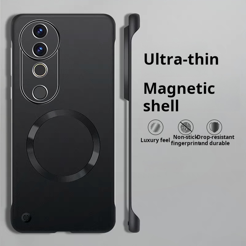 เคสฮาร์ดชาร์จแม่เหล็กไร้ขอบเบาและบางสําหรับ Vivo V70 V60 V50 X300 X200 X100 Pro V40 Pro ฝาครอบโทรศัพท์