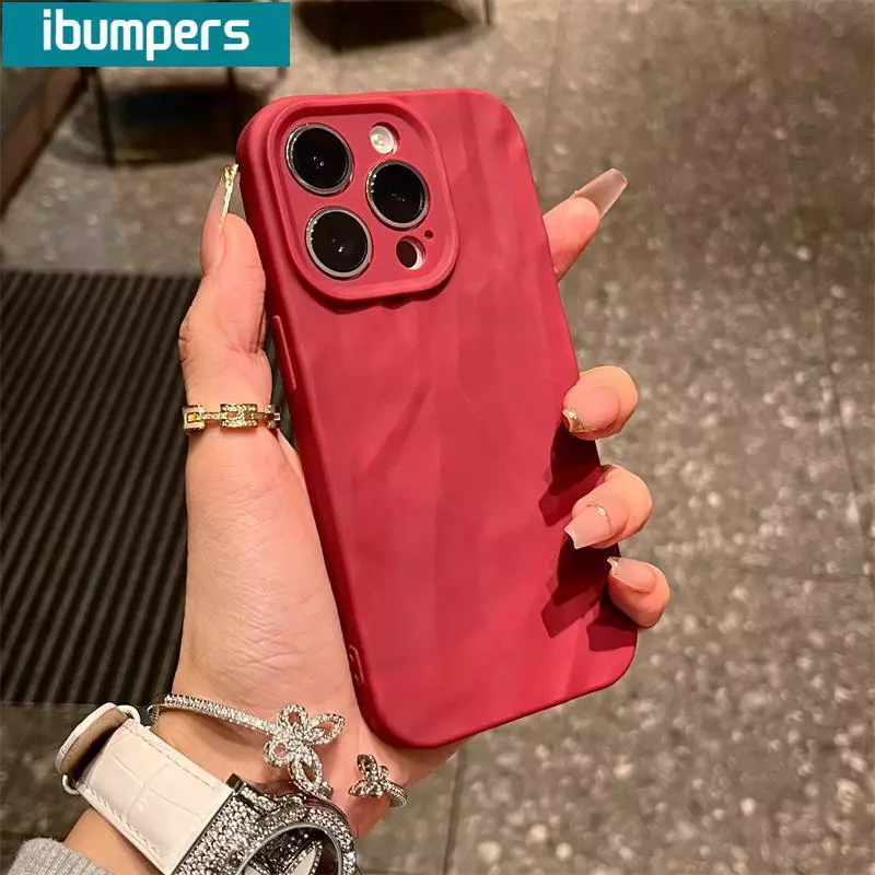 ibumpers เคสไอโฟน เคสไอโฟน แฟชั่นเรียบง่าย เคสไอโฟน สีดํา เคสโทรศัพท์มือถือ ซิลิโคนนิ่ม แบบหนา กันกระแทก รูปร่างคลื่น สําหรับ Iphone 15 14 12 13 11 Pro Max IP 7 8 Plus Iphon X Xs Xr XsMax thumbnail 8