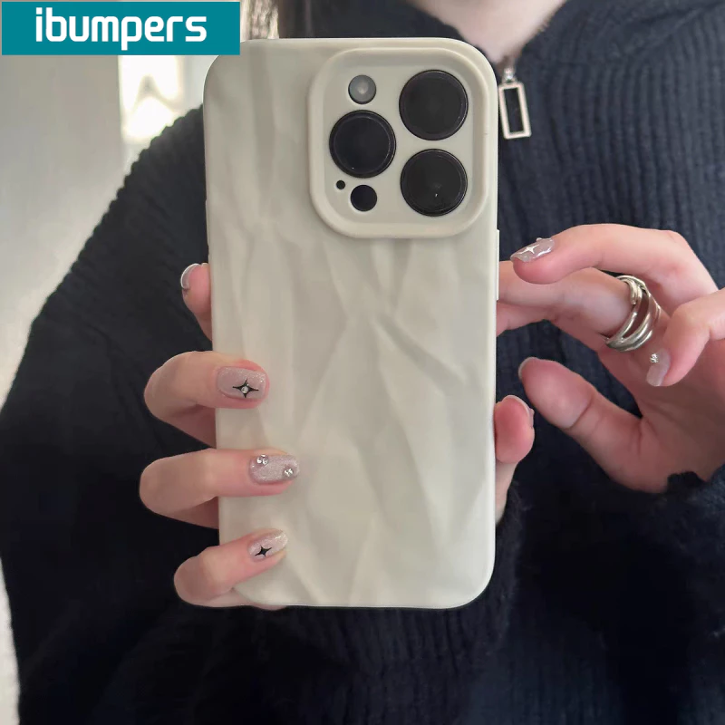 ibumpers เคสไอโฟน เคสไอโฟน แฟชั่นเรียบง่าย เคสไอโฟน สีดํา เคสโทรศัพท์มือถือ ซิลิโคนนิ่ม แบบหนา กันกระแทก รูปร่างคลื่น สําหรับ Iphone 15 14 12 13 11 Pro Max IP 7 8 Plus Iphon X Xs Xr XsMax thumbnail 4