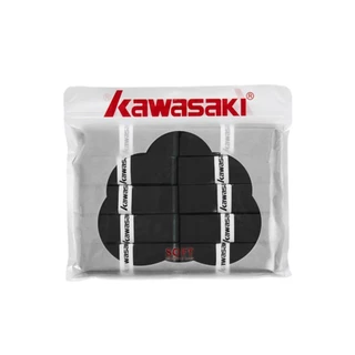 KAWASAKI คาวาซากิ 5/10 ชิ้น ลูกชิ้นพายจับมือจับแบดมินตันเทนนิส001นุ่มมือกาวทนทานเหงื่อ-ดูดซับวงด้วยยางจับ