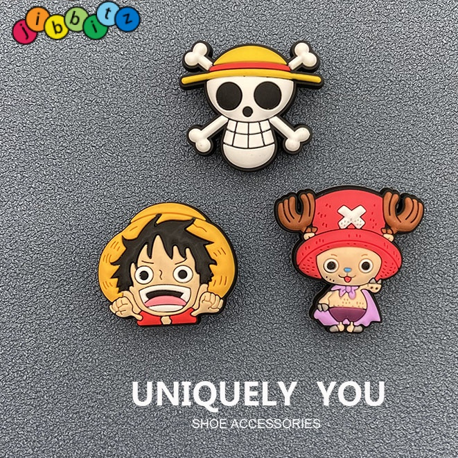 อุปกรณ์เสริม จี้การ์ตูน One Piece Crocs jibbitz แฟชั่นสําหรับตกแต่งรองเท้า