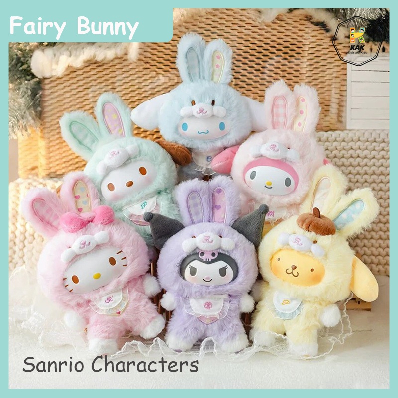 【KAK】KAKToptoy Sanrio Fairy Bunny Series ตุ๊กตาไวนิลกล่องตาบอด/ยืนยันรูปตุ๊กตาของขวัญที่สมบูรณ์แบบของแท้ 100%