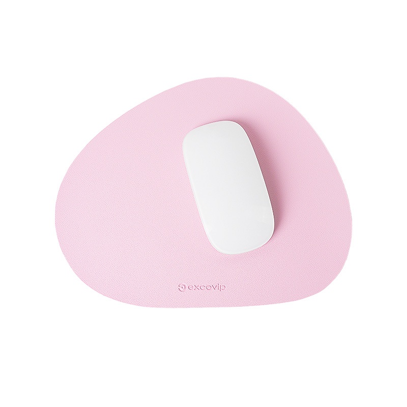 แผ่นรองเมาส์หนังขนาดเล็กเรียบง่ายน่ารักสบายกันน้ําฉนวนกันความร้อนการเรียนรู้สํานักงานสีชมพูสีดําสีขาวสีเทา